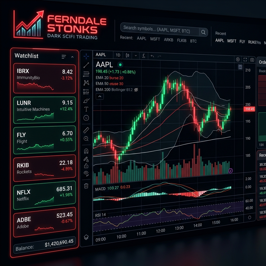 Ferndale Stonks — real-time stock tracking dashboard